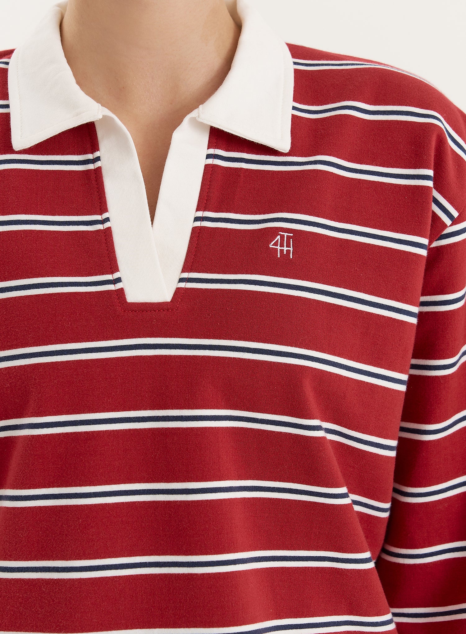 Multi Stripe Oversized Rugby Top